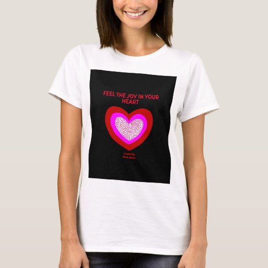 Joyful Heart Women's White Basic T Shirt (Vorderseite)