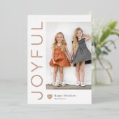 Joyful Heft Foil Holiday Card Editable Farbe Folieneinladung (Stehend vorne)