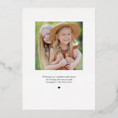 Joyful Heft Foil Holiday Card Editable Farbe Folieneinladung (Rückseite)