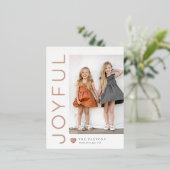 Joyful Herz bearbeitbarer Farbverlauf Postkarte (Stehend vorne)