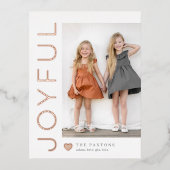 Joyful Herz bearbeitbarer Farbverlauf Postkarte (Vorderseite)