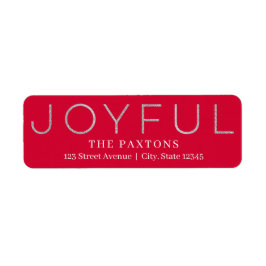 Joyful Herz EDITABLE COLOR Feiertagsadresse Label
