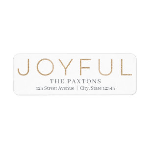 Joyful Herz EDITABLE COLOR Feiertagsadresse Label