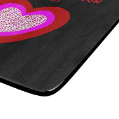 Joyful Herz Glass Cutting Board Schneidebrett (Ecke)