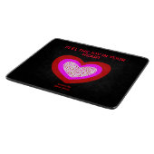 Joyful Herz Glass Cutting Board Schneidebrett (Ecke)