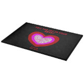 Joyful Herz Glass Cutting Board Schneidebrett (Ecke)