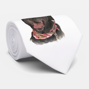 Joyful Holiday Black Labrador Retriever Dog Krawatte