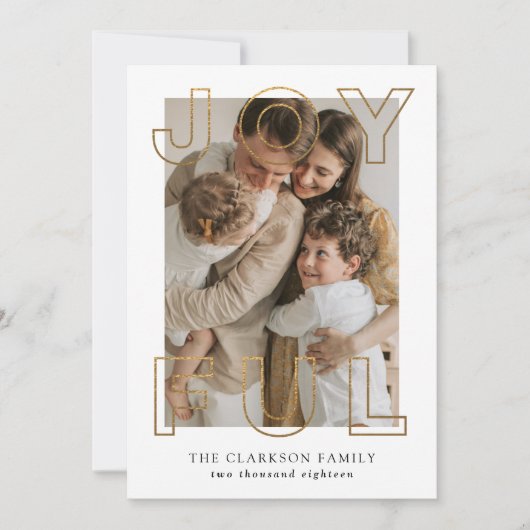 Joyful Holiday Card Feiertagskarte (Vorderseite)