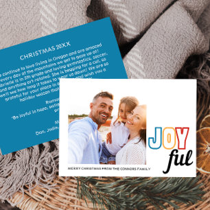 Joyful Holiday Card   Horizontal Feiertagskarte