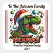 Joyful Holiday Dinosaurier Sticker (Vorderseite)