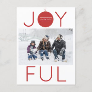 Joyful Holiday Foto Postkarte