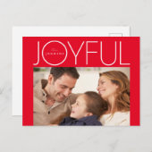 JOYFUL HOLIDAY | Foto Postkarte hinzufügen (Vorne/Hinten)