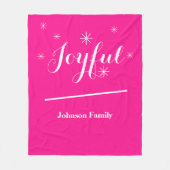 Joyful Holiday Geschenk! Modernes Skript, Chic Hot Fleecedecke (Vorderseite)