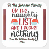 Joyful Holiday Geschenksticker Quadratischer Aufkleber (Vorderseite)