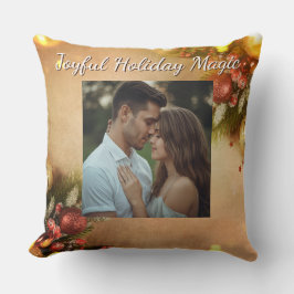 Joyful Holiday Magic Pillow Christmas Throw  Kissen