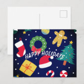 Joyful Holiday postcard Postkarte (Vorne/Hinten)