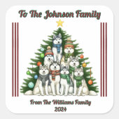 Joyful Holiday Sticker für Geschenke (Vorderseite)