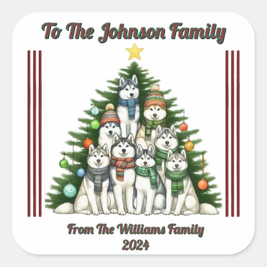 Joyful Holiday Sticker für Geschenke (Vorderseite)