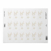 JOYFUL Holiday wünscht Gold Imitate Fossilienmuseu Adressaufkleber (Vorne)