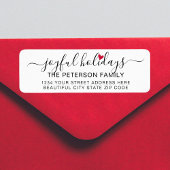 Joyful Holidays Script Holiday Rücksendeadresse