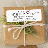 Joyful Holidays Script Holiday Rücksendeadresse