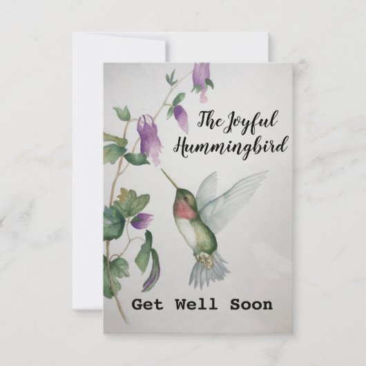 Joyful Hummingbird bekommen Well Card (Vorderseite)