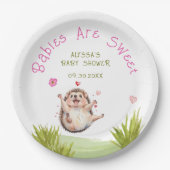 Joyful Igel Garden Party Sweet Baby Shooter Pappteller (Vorderseite)