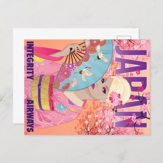 Joyful in Japan Postkarte (Vorne/Hinten)