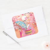 Joyful in Japan Quadratischer Aufkleber (Umschlag)