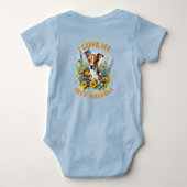 Joyful Jack Russell - Personalisiert Baby Bodysuit Baby Strampler (Rückseite)