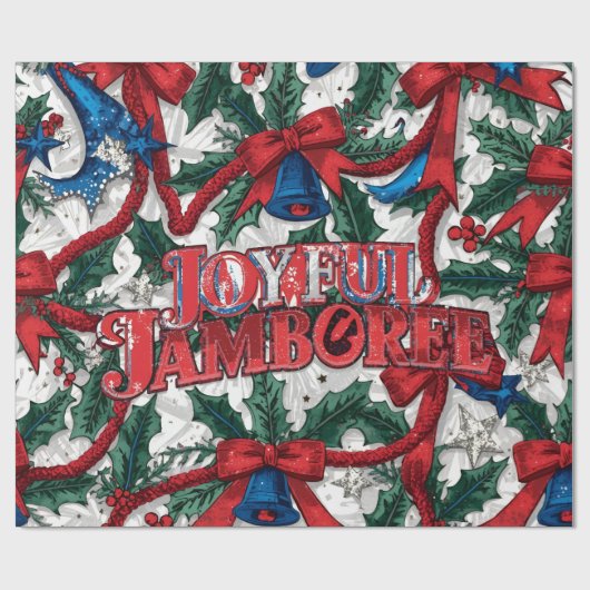 Joyful Jamboree Maximalist Holiday Geschenkpapier (Flach)