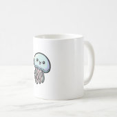 Joyful Jellyfish – Cute Kawaii Illustration Kaffeetasse (VorderseiteRechts)