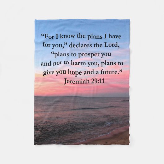 JOYFUL JEREMIAH 29:11 SUNRISE FLEECEDECKE (Vorderseite)