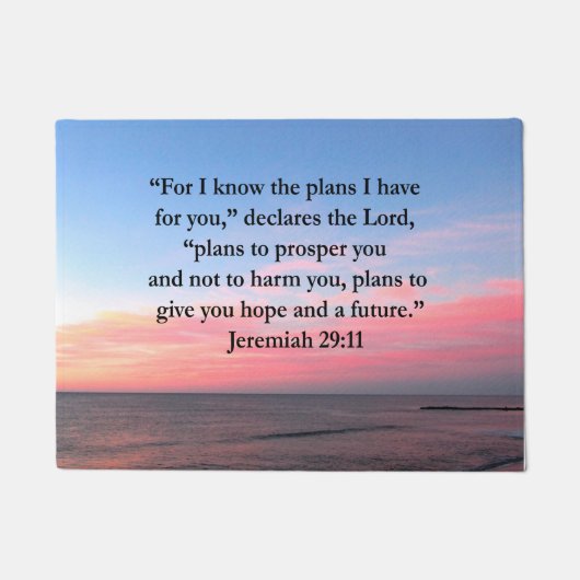 JOYFUL JEREMIAH 29:11 SUNRISE FUßMATTE (Vorderseite)