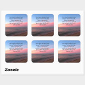 JOYFUL JEREMIAH 29:11 SUNRISE QUADRATISCHER AUFKLEBER (Blatt)