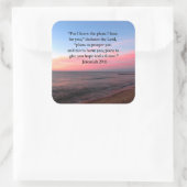 JOYFUL JEREMIAH 29:11 SUNRISE QUADRATISCHER AUFKLEBER (Tasche)