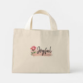 Joyful Journey Pink Rose Tote Bag - für Brides und Mini Stoffbeutel (Rückseite)
