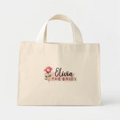 Joyful Journey Pink Rose Tote Bag - für Brides und Mini Stoffbeutel (Vorne)