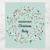 Joyful Joyful Christmas Party Wein oder Sparkling Weinetikett (Einzelnes Label)