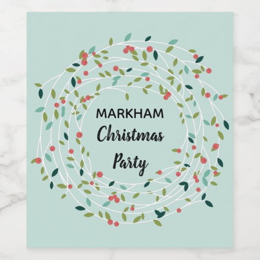 Joyful Joyful Christmas Party Wein oder Sparkling  Weinetikett (Einzelnes Label)