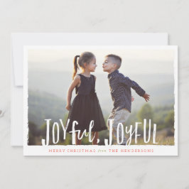 Joyful Joyful Hand Letter Christmas Card Feiertagskarte