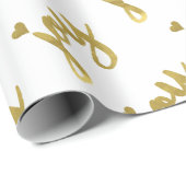 Joyful Joyful Ich habe Joy Full of Joy Gold Art Go Geschenkpapier (Rolleneckpunkt)