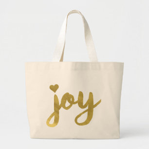 Joyful Joyful Ich habe Joy Full of Joy Gold Art Go Jumbo Stoffbeutel
