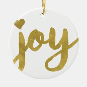 Joyful Joyful Ich habe Joy Full of Joy Gold Art Go Keramikornament