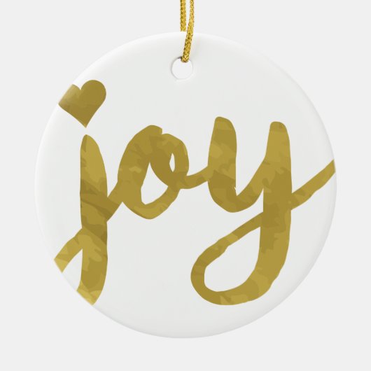 Joyful Joyful Ich habe Joy Full of Joy Gold Art Go Keramikornament (Vorne)