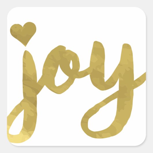 Joyful Joyful Ich habe Joy Full of Joy Gold Art Go Quadratischer Aufkleber (Vorderseite)