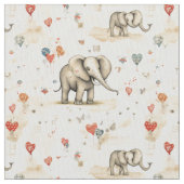 Joyful Jumbo: Whimsy Elephant Stoff (Nahaufnahme)