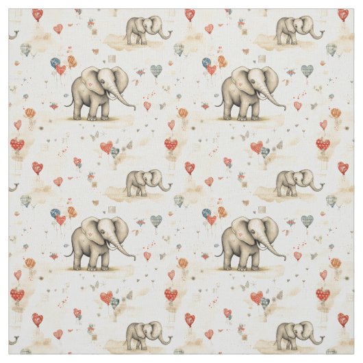 Joyful Jumbo: Whimsy Elephant Stoff (Muster)