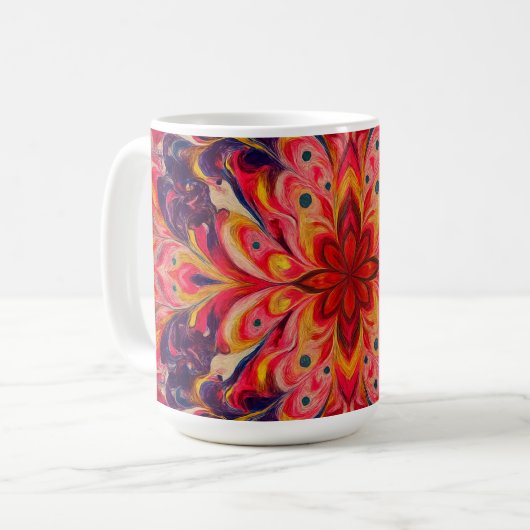 Joyful Kaleidoscope Color coffee Mug Kaffeetasse (Vorderseite Links)