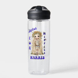 Joyful Kamala Harris Präsident Hippie Boho Trinkflasche